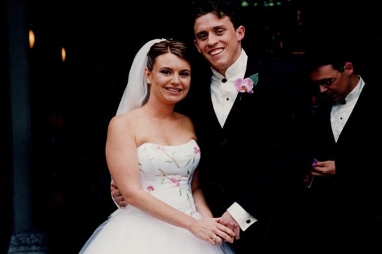 Darren and Donna on their wedding day.