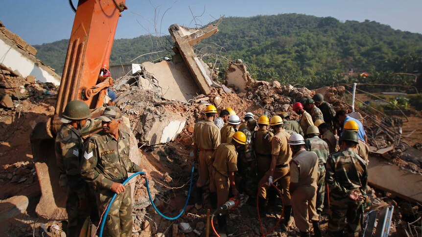 Rescuers search for survivors of India building collapse