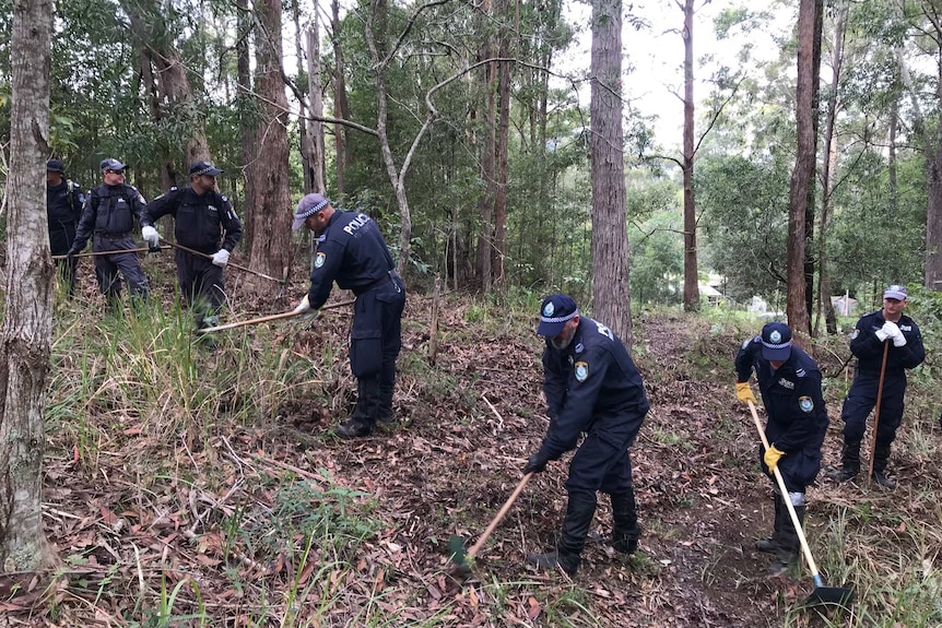 Police comb through bush