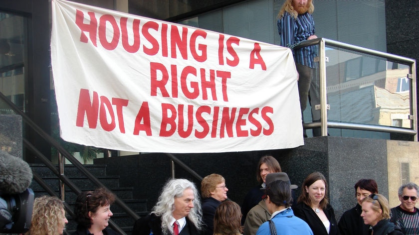 Housing protest Hobart, July 14, 2008