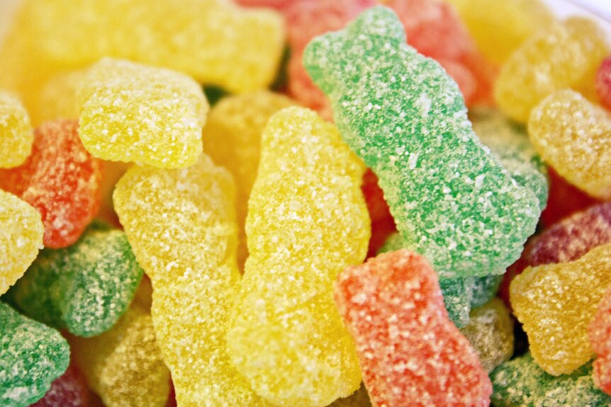 A bowl of gummy bears