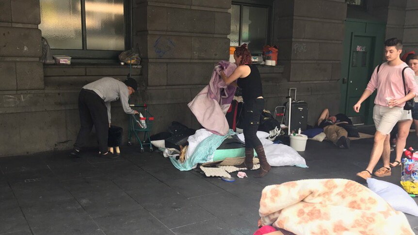 Homeless people move back after clean-up