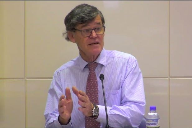 Video still of Professor Sven Silburn giving evidence at the Northern Territory royal commission.