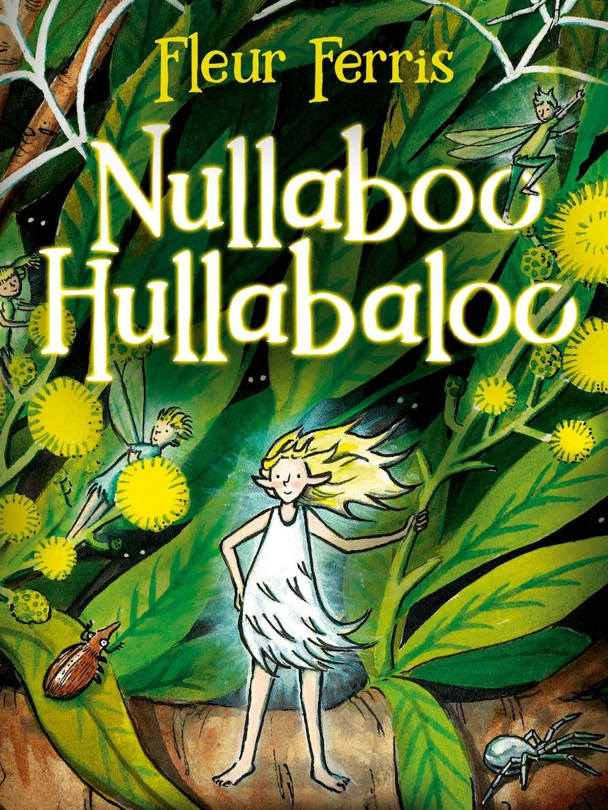 The green-and-yellow front cover of the children's book Nullaboo Hullabaloo