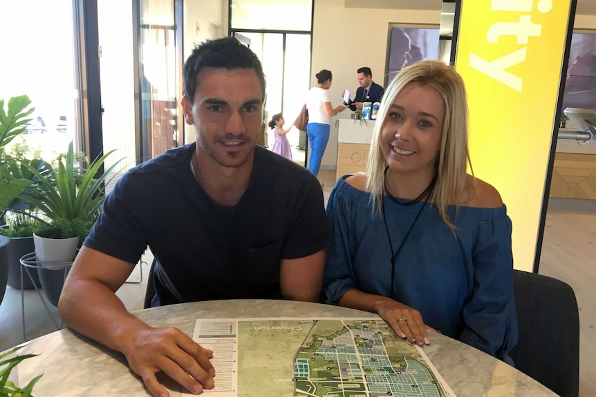 Melissa Kolbe and Daniel Mackertich in the developer's office at Kalkallo.