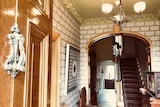 The ornate entrance hallway to Narryna House in Battery Point.