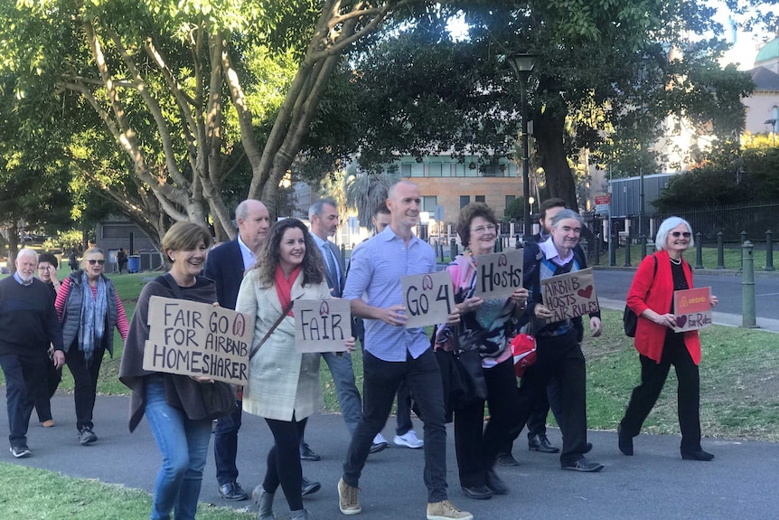 Airbnb protesters