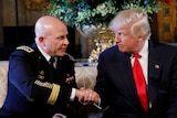 HR McMaster shakes hands with President Trump