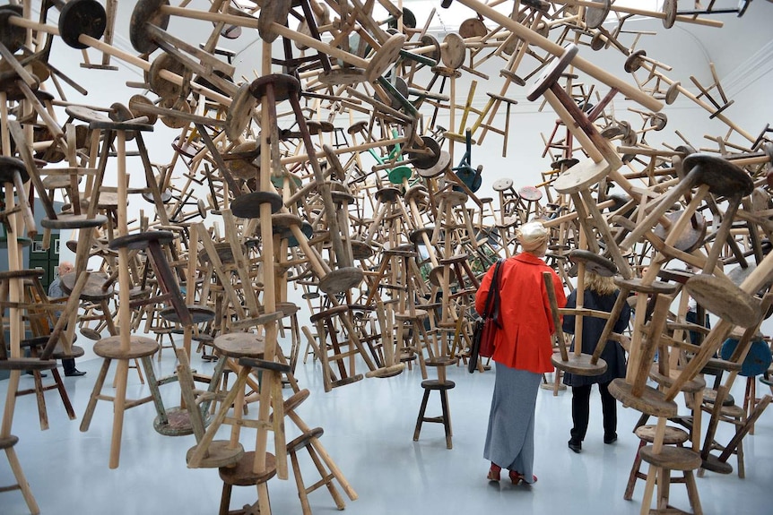 Ai Weiwei's installation "Bang" at the German pavilion of the Venice Biennale