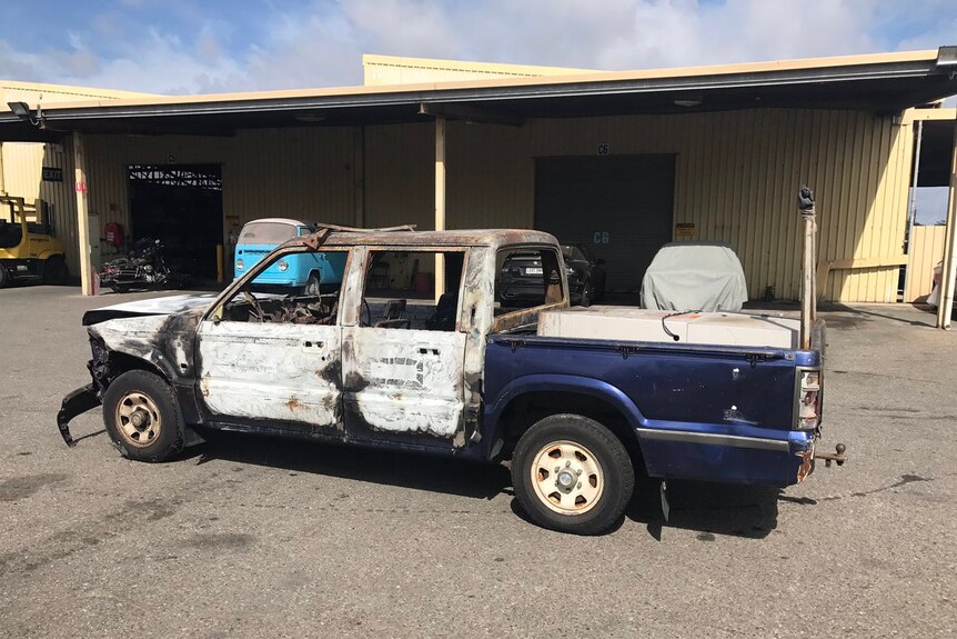 Ute used to ram raid drive-in theatre