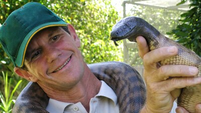Reptile handler Steve McEwan