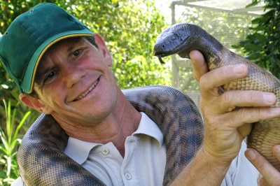 Reptile handler Steve McEwan