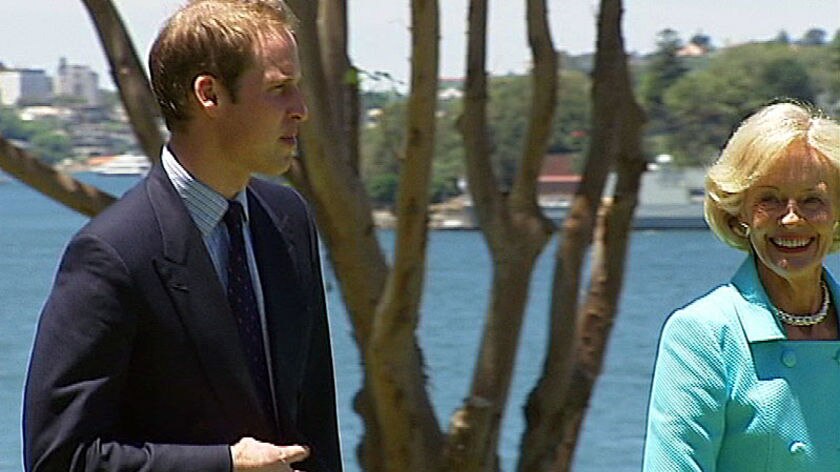 Lunch date: Prince William meets Governor-General Quentin Bryce at Admiralty House in Sydney