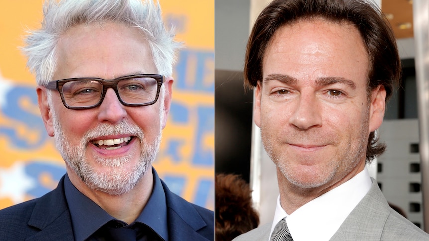 Two separate images show two men, one with white hair and glasses and one with brown hair. Both headshots. 