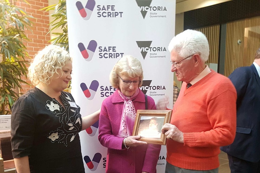 Margaret and John Millington with Victorian Health Minister Jill Hennessy