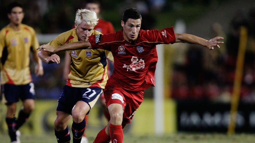 On target: Leckie's late goal clinched Adelaide's first back-to-back win all season.