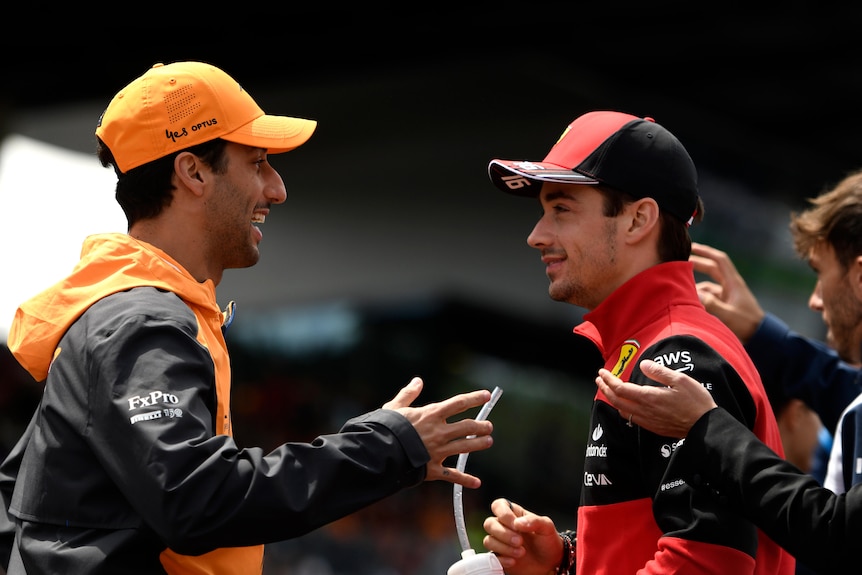 Daniel Ricciardo and Charles Leclerc talk