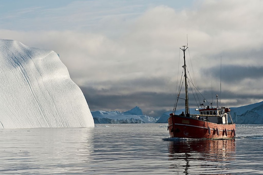 A fishing boat off the coast of Greenland