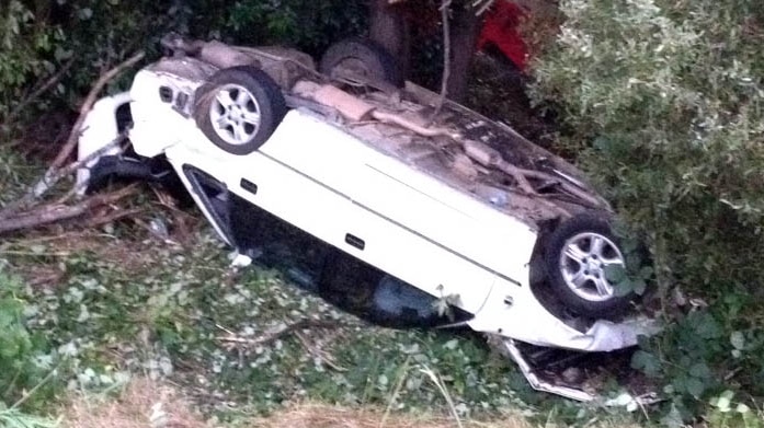 The car the woman was trapped in