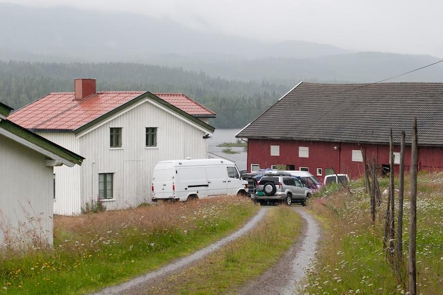The farmhouse of Anders Behring Breivik at Aamot at Hedmark in eastern Norway.