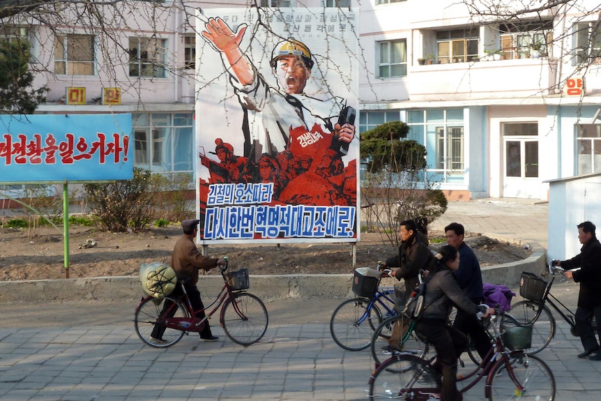 North Korea propaganda poster