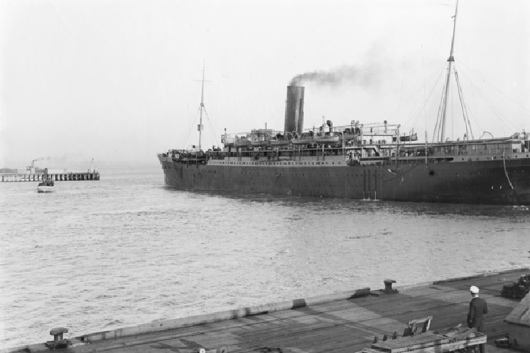 A ship at dock