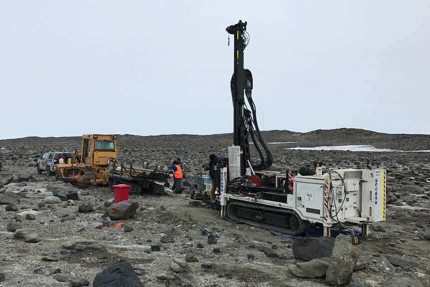 A drill working in Antarctica