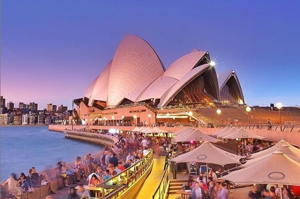 People drinking at the Opera House bar