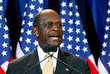 Republican presidential candidate, Herman Cain, speaks at a press conference.