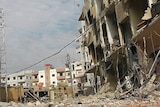 Buildings damaged in Damascus
