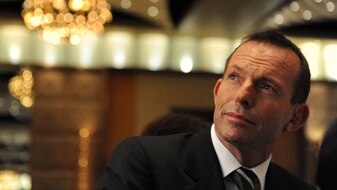 Tony Abbott looking up (AAP: Dean Lewins)