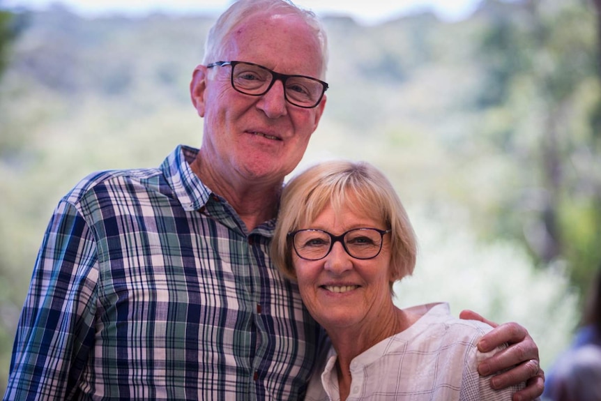 Former Victorian MP Ann Barker with her husband Jim.