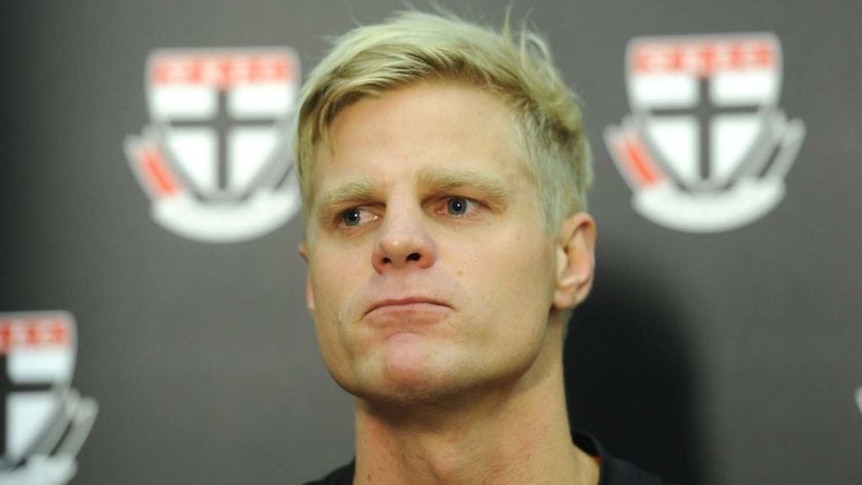 Nick Riewoldt stares into the distance