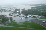 Floodwaters cover the airport at Ingham in north Queensland
