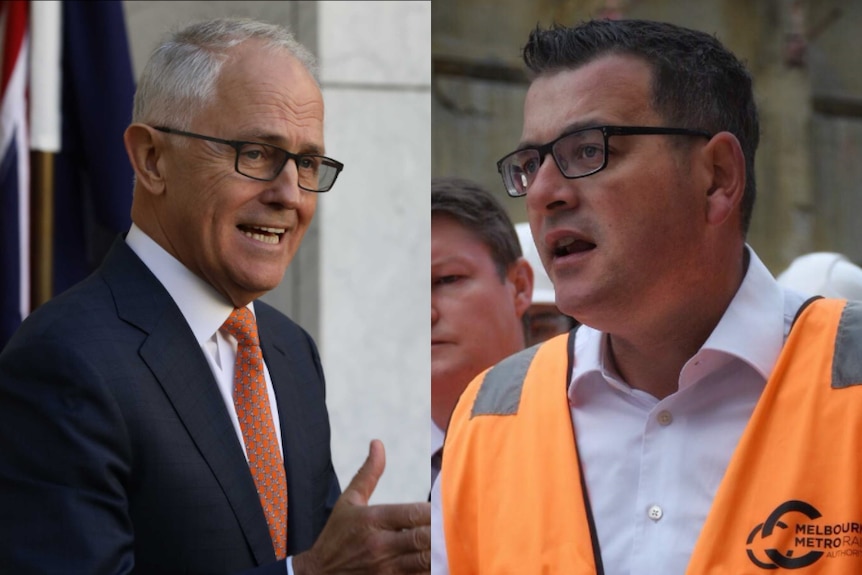 A composite of Prime Minister Malcolm Turnbull and Victorian Premier Daniel Andrews.