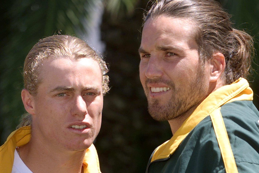 Pat Rafter and Lleyton Hewitt in 2001