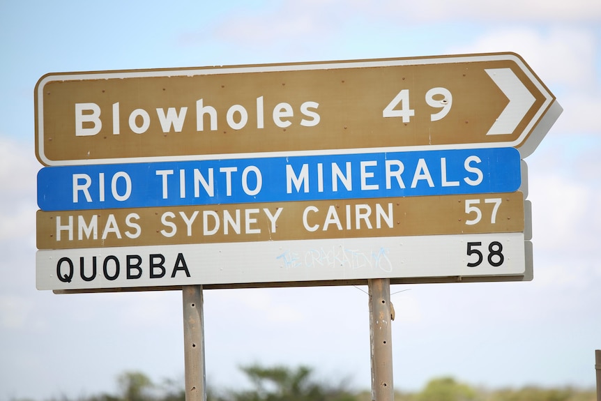 Blowholes street sign