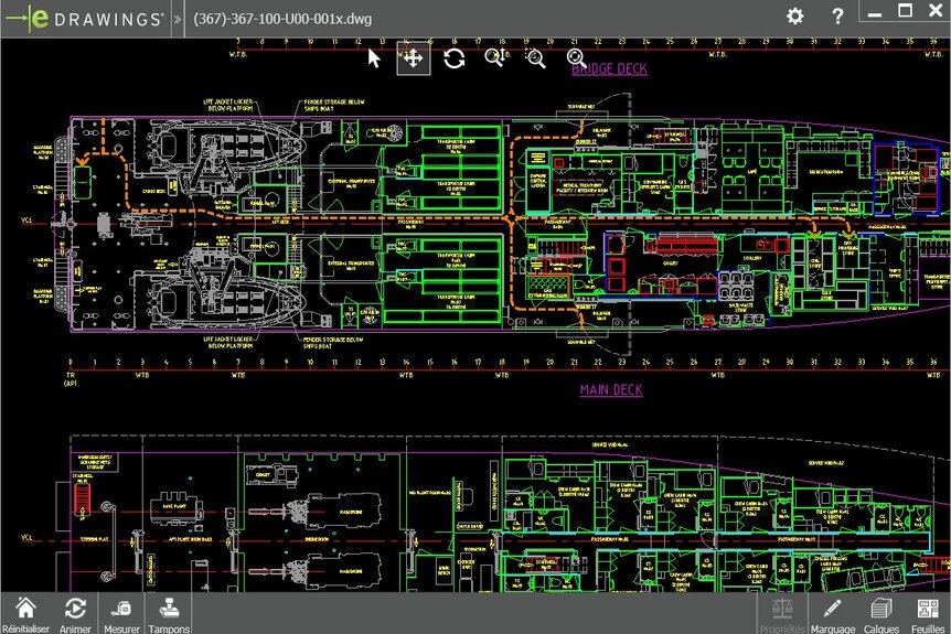 A screenshot of a CAD file for a Navy vessel built by Austal showing a wireframe model.