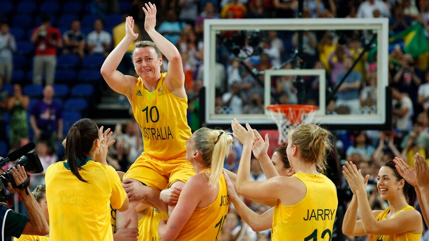 Set for retirement ... Australia's Kristi Harrower is farewelled by team-mates