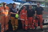 A Canberra SES crew involved in the Hunter Valley flood recovery.