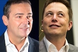 Composite image of SA Premier Steven Marshall and Tesla boss Elon Musk.