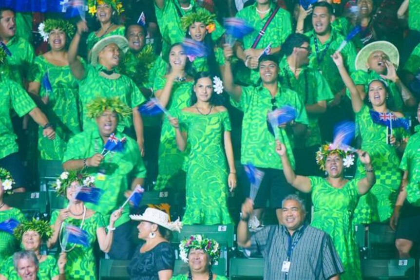 Cook Islands delegation at the FestPAC closing ceremony