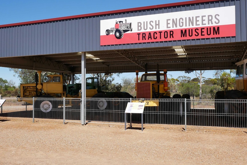Homemade tractors in a museum in Western Australia