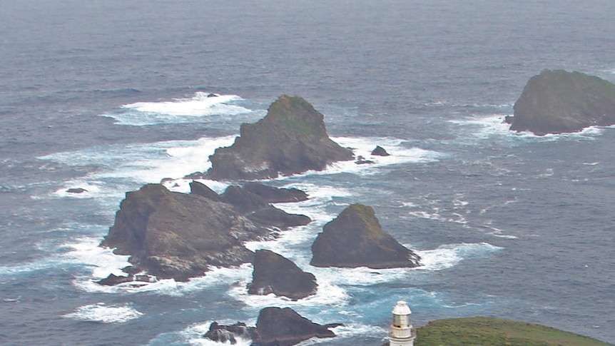 The lighthouse on Maatsuyker Island south of Tasmania.