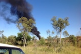 A plume of smoke at the MacArthur River Mine