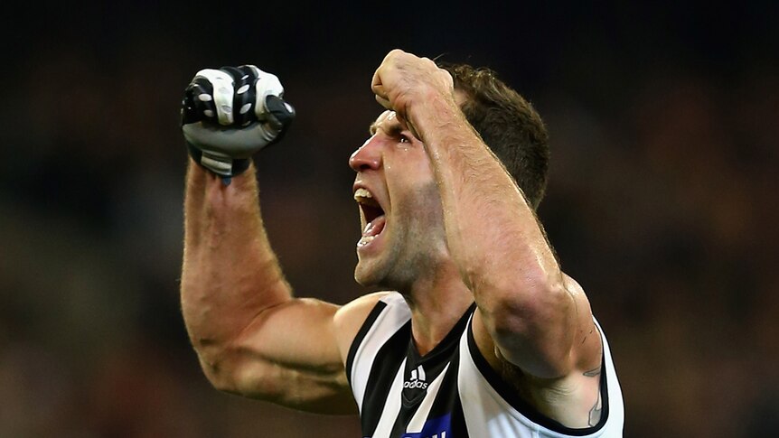 Cloke found some form to boot five goals for the Pies.