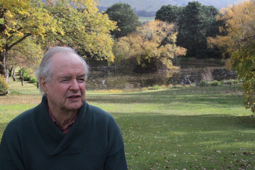 Geoff Ashton in Markdale garden