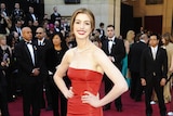 Actress Anne Hathaway arrives at the 83rd annual Academy Awards