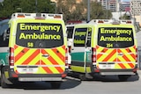 Ambulances at the Royal Adelaide Hospital
