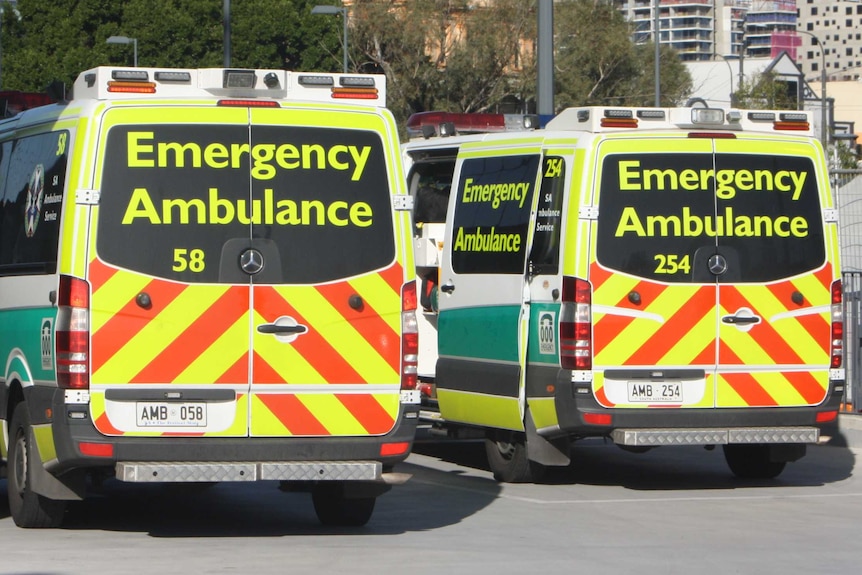 Ambulances at the Royal Adelaide Hospital